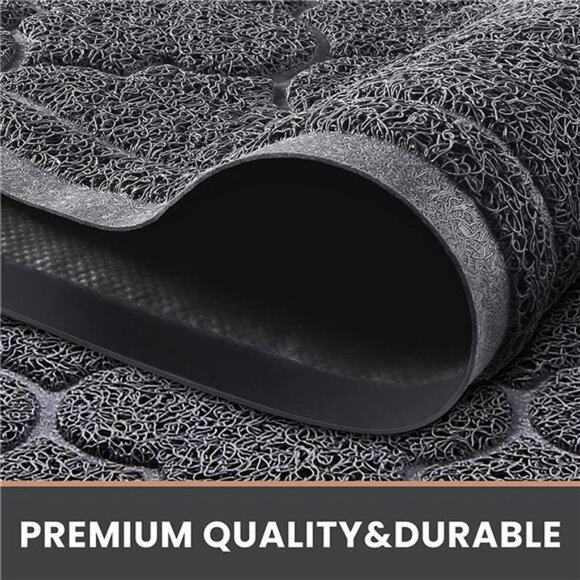 Door Mat Large 24x36 Inch Indoor Outdoor Doormat, Non-Slip, Grey - Picture 4 of 6